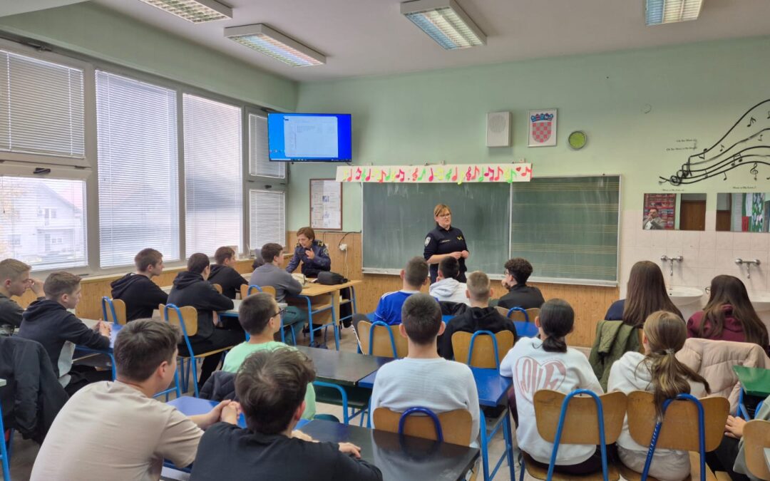 POLICIJSKE SLUŽBENICE ODRŽALE PREDAVANJE O PREVENCIJI OVISNOSTI U SKLOPU PROJEKTA “ZDRAV ZA 5”