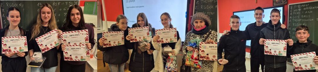 Prvi božićni kviz u našoj školi – spoj znanja, zajedništva i blagdanskog duha