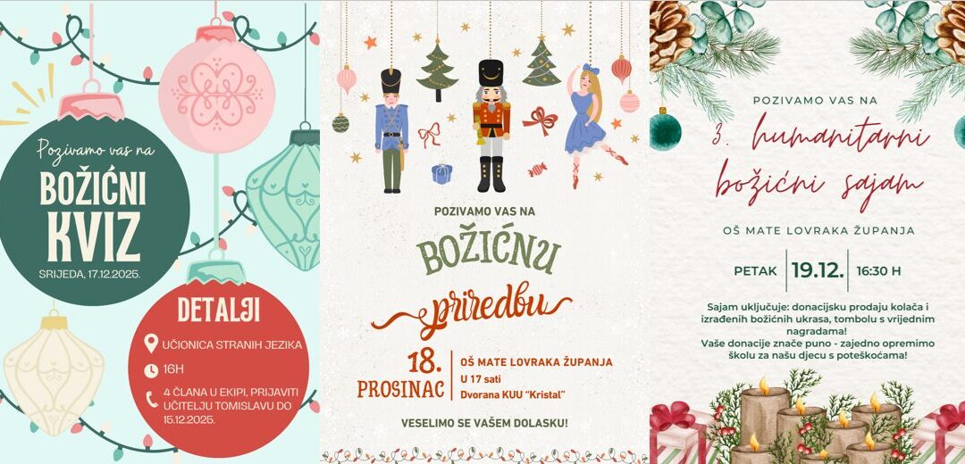 Tri blagdanska događaja u našoj školi: znanje, kreativnost i veliko srce